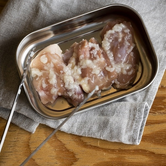 AKOMEYA TOKYO/ ステンレス容器 浅型フタ付