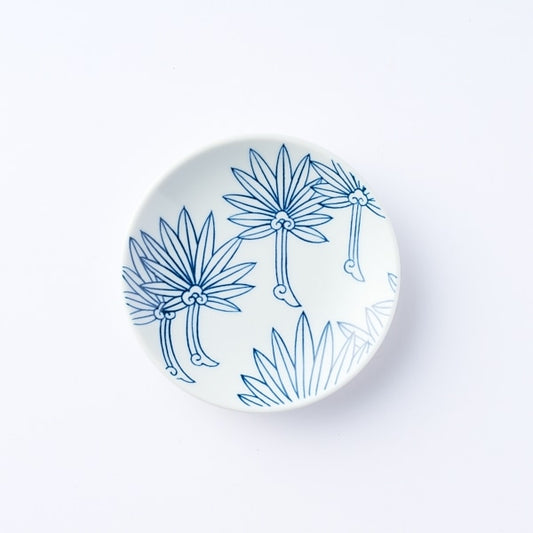 AKOMEYA TOKYO/ 鍋島小紋 染付小皿 シュロ