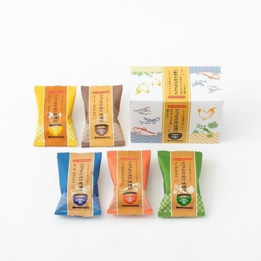 AKOMEYA TOKYO/ アコメヤの出汁味噌汁 5種セット BOX入り