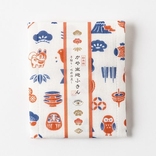 AKOMEYA TOKYO/ かや生地ふきん　吉祥文様