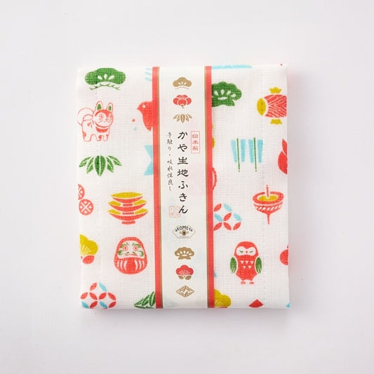 AKOMEYA TOKYO/ かや生地ふきん 吉祥文様