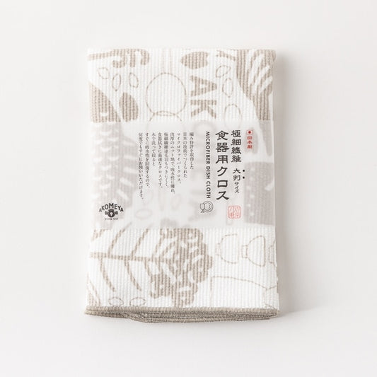 AKOMEYA TOKYO/ 極細繊維食器用クロス大判 グレー