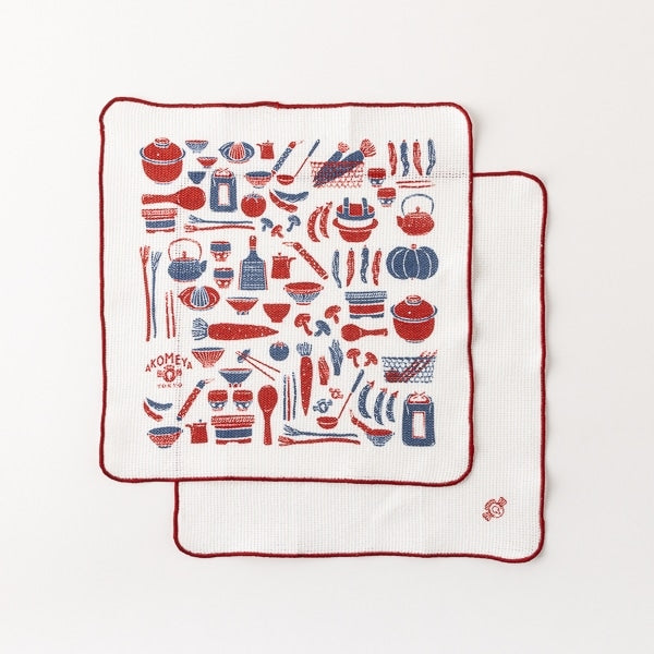 AKOMEYA TOKYO/ 食器用ニットふきん レッド