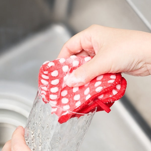 AKOMEYA TOKYO/ 泡立ちクロススポンジ3枚組 レッドセット