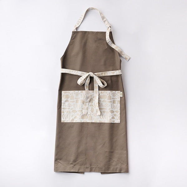 AKOMEYA TOKYO/ ジャガードエプロン カーキ
