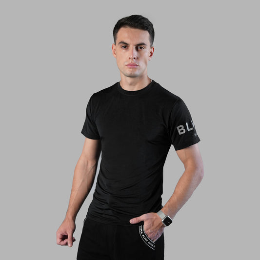 GYM TEE | NYLON + SPANDEX（black / XS）