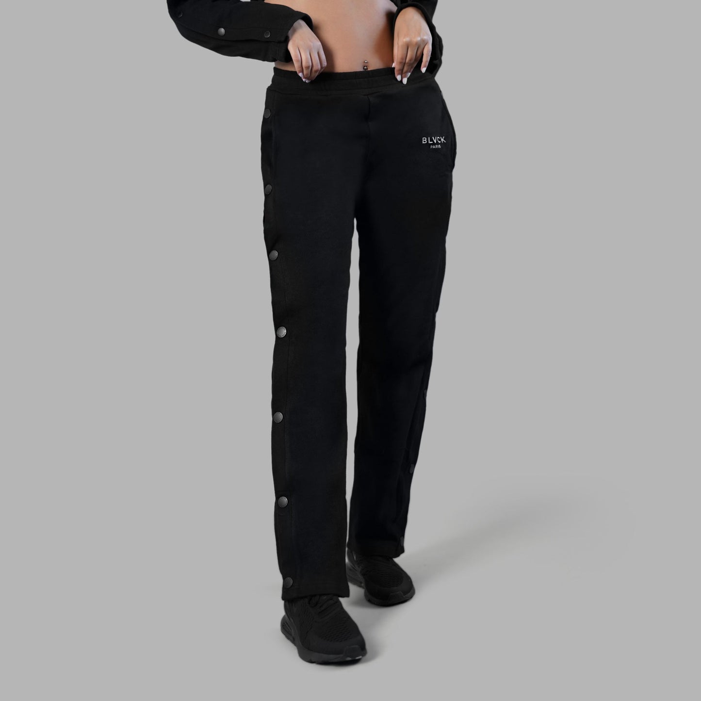 BUTTONED SWEATS | TERRY COTTON（black / XS）