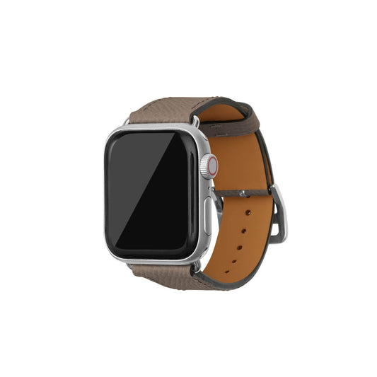 ノブレッサ Apple Watch レザーバンド【38mm/40mm/41mm, M/Lサイズ】 (アダプター：シルバー)