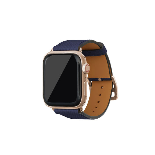 ノブレッサ Apple Watch レザーバンド【38mm/40mm/41mm, S/Mサイズ】 (アダプター：ゴールド)