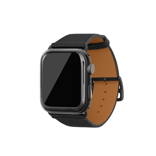 ノブレッサ Apple Watch レザーバンド【42mm/44mm/45mm/49mm, M/Lサイズ】 (アダプター：ブラック)