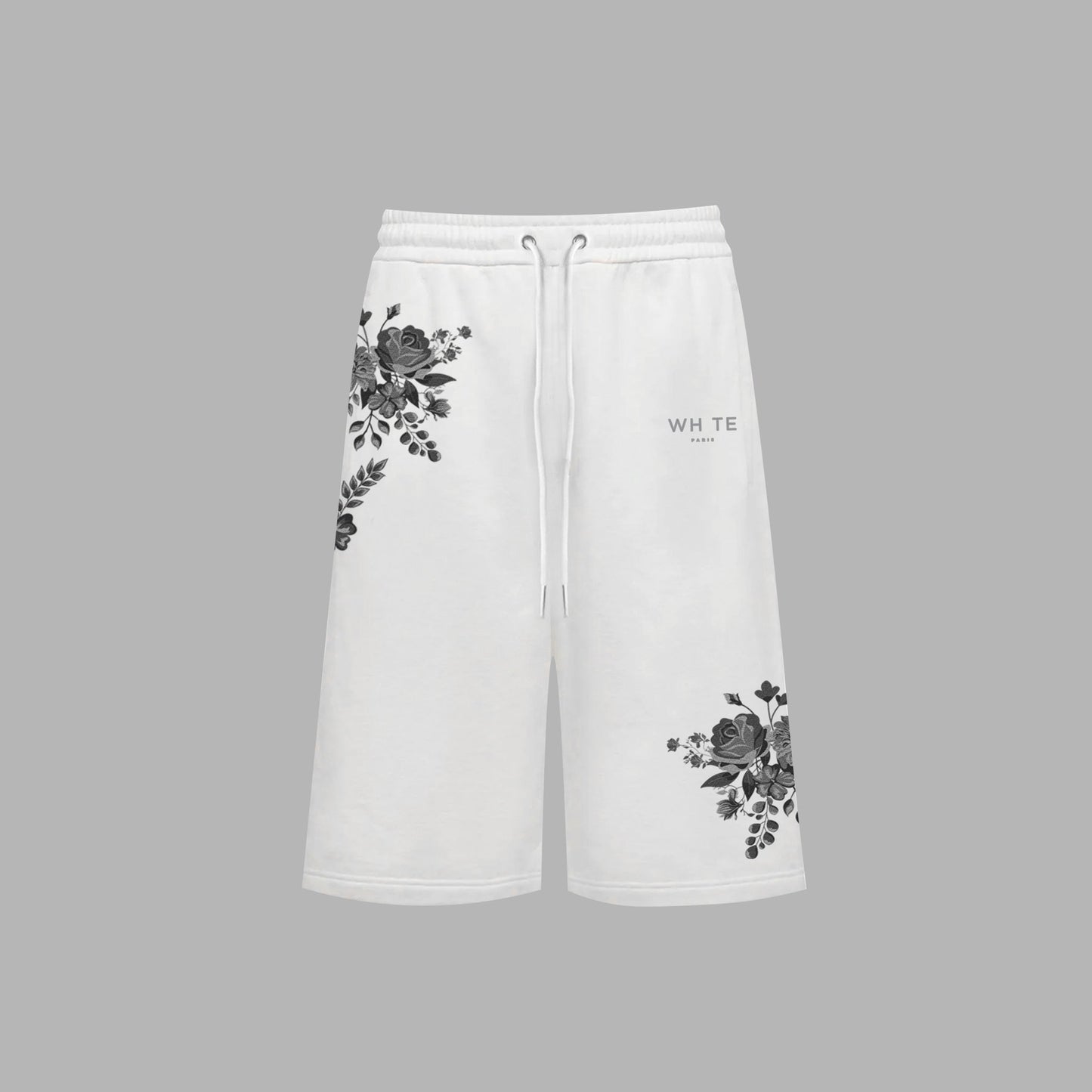 FLORAL SHORTS | TERRY COTTON（white / S）