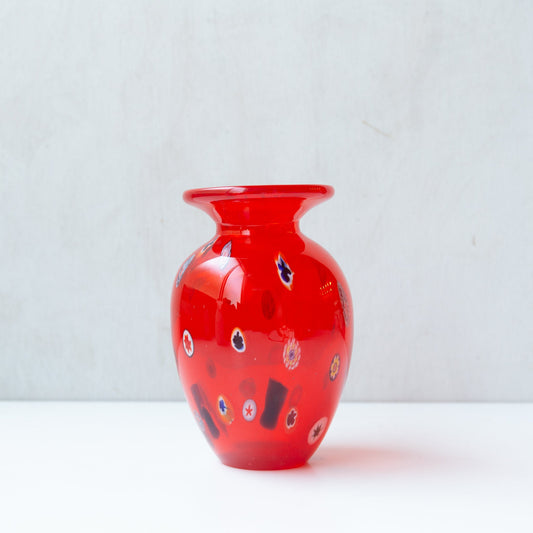 【LIFFT】Red  Glass Vase, Czech